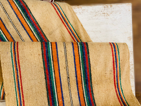 Toile de jute à rayures (au mètre)