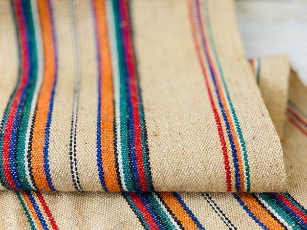 Toile de jute à rayures (au mètre)