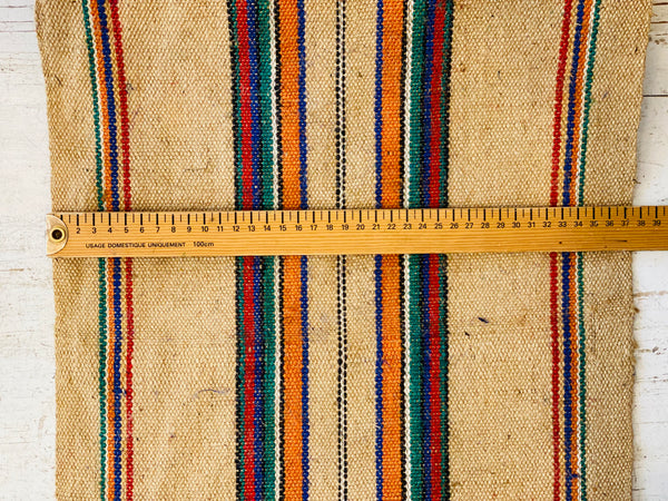 Toile de jute à rayures (au mètre)