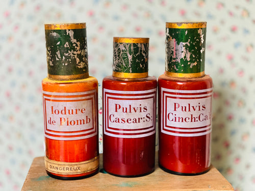 Lot 3 pots de pharmacie fin XIXème
