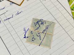Lot de 50 vieux papiers, photos, factures...