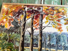 Aquarelle ancienne sous verre