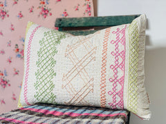 Coussin Tissu Brodé
