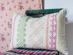 Coussin Tissu Brodé