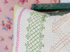 Coussin Tissu Brodé