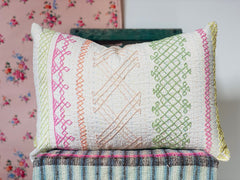 Coussin Tissu Brodé